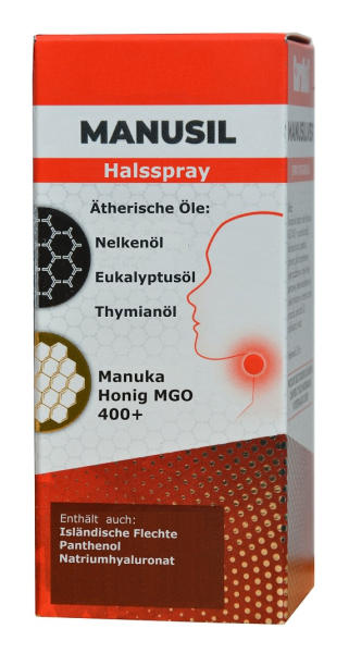Manusilver Lutschtabletten mit kolloidalem Silber, ätherischen Ölen, Manuka Honig, bei Halsentzündung, Zahnfleischentzündung